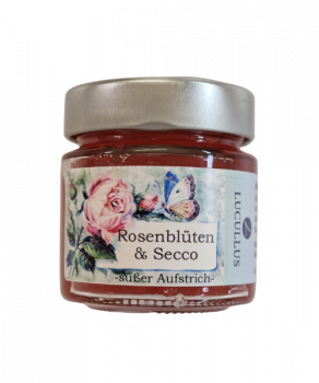 Rosenblüten mit Secco Gelee